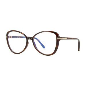 NEW TOM FORD EYEGLASSES DARK HAVANA WOMEN BUTTERFLY EYEWEAR